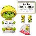Gossby Teacher Gifts - Thank You for Helping Me Grow - Appreciation, Thank You, Birthday, Retired, Birthday, Mothers Day, Teacher's Day Gift from Student - Teacher Stuffers - Positive Turtle Crochet