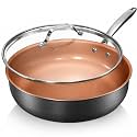 GOTHAM STEEL 4 Qt Saute Pan with Lid, Large Nonstick Skillet for Cooking