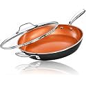 GOTHAM STEEL 4 Qt Saute Pan with Lid, Large Nonstick Skillet for Cooking