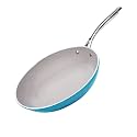 Gotham Steel Non stick Frying Pan Skillet, 12” Ceramic Nonstick Skillet, Nonstick Frying pan, Omelette Pan, Induction Pan &amp; Cooking Pan Compatible with All Stovetops, Oven &amp; Dishwasher Safe-Ocean Blue
