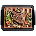 Gotham Steel Smokeless Grill, Indoor Grill, Nonstick Ceramic Electric Grill – Dishwasher Safe Surface, Temperature Control, Metal Utensil Safe, Barbeque Indoors with Virtually No Smoke, As Seen on TV