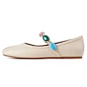 Gothictor Women's Mesh Ballet Flats Round Toe Leopard Mary Jane Shoes Women