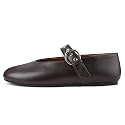 Gothictor Women's Mesh Ballet Flats Round Toe Leopard Mary Jane Shoes Women