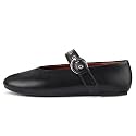 Gothictor Women's Mesh Ballet Flats Round Toe Leopard Mary Jane Shoes Women