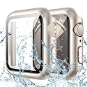 Goton Waterproof Screen Protector Case Compatible for Apple Watch Series 9/8/7 41mm, Hard Bumper with Tempered Glass for iWatch Cover 41 mm