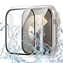 Goton Waterproof Case for Apple Watch Series 8 &amp; Series 7 45mm Screen Protector, Full Protective Hard PC Bumper Face Cover Accessories Designed for iWatch 45 mm Clear