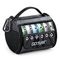 Goture 3/6 Outlet Holes Fishing Line Storage Bag, 2 Sizes Clear View Window Fishing Line Case, Removable Divider Fishing Line Organizer, Water-Resistant Surface, Tangle-Free Leader Line Spool Bag