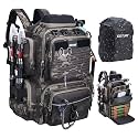 Goture Fishing Backpack,45L 900D Tackle Backpack with Hard Sunglasses Case