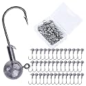 Goture Round Jig Heads Fishing Hooks with Tackle Box