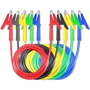 goupchn alligator clips electrical test leads 5pcs 3m10ft