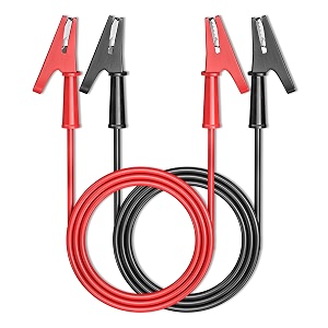 goupchn alligator clips electrical test leads dual ended crocodile wire cable with full-wrap insulating clips flexible copper cable wire 2pcs for electrical testing 492ft15m