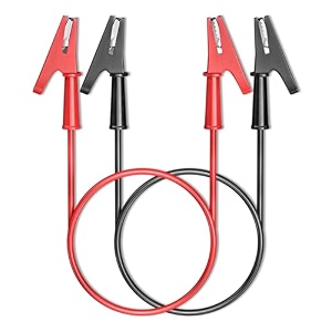 goupchn alligator clips electrical test leads dual ended crocodile wire cable with full-wrap insulating clips flexible copper cable wire 2pcs for electrical testing 164ft05m