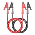 Goupchn Alligator Clips Electrical Test Leads Dual Ended Crocodile Wire Cable with Full-wrap Insulating Clips Flexible Copper Cable Wire 2PCS for Electrical Testing 4.92ft/1.5m