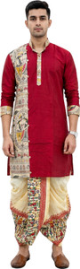 GOURI COLLECTIONS Men Kurta Dhoti Pant Set