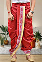 GOURI COLLECTIONS Ready to Wear DHOTI PANT with VELVET MOTIF Embellished Men Dhoti