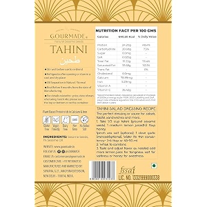 gourmade soulful snacking tahini paste for cooking made with natural sesame seeds hummussesame cooking paste saucedips saucemezze platterleabanesemediterrianean food pack of 2