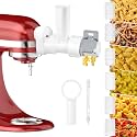 Gourmet 6-in-1 Pasta Attachment for Stand Mixer, Pasta Maker Attachment with 6 Shapes Pasta Press Outlet & Cleaning Brush, Dishwasher Safe Homemade Pasta Accessories for Kitchen Aid