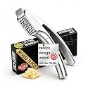Gourmet Easy Garlic Press Lifetime Replace, No Need to Peel, Coarse Mince
