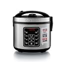 Gourmia Rice Cooker – 10 Cup Uncooked / 20 Cup Cooked, Stainless Steel