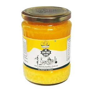 gouveda a2 pure ghee - 500 ml glass bottle  100 gir cow ghee  vedic traditional hand churned bilona method  grassfed  natural immunity booster  cultured premium ghee