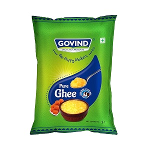 govind pure cow ghee 1 liter pouch india ka original super food rich texture no artificial coloring ideal for healthy cooking amp digestion