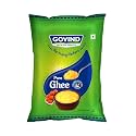Govind Pure Cow Ghee, 1 Liter Pouch India Ka Original Super Food, Rich Texture, No Artificial Coloring, Ideal for Healthy Cooking & Digestion