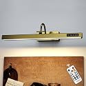 GOVSSING Picture Light, Auto ON/OFF Picture Lights for Wall, Hardwired Connection, 16.7”Metal Art Light with Remote, Dimmable&3 Color Temps, Rotatable Gallery Light with Indicators, 9W, CRI90+ (Brass)