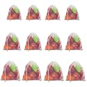 Mesh Vegetable Bags Pack of 12 with Drawstring | Reusable Washable Produce Storage Bags for Fruits & Vegetables