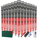 Gowolf Cross Corded Golf Grips for Men, Multi-compound Hybrid Golf Club Grips 13 Pack with Tape or Full Regripping Kit, Low Taper Design for Better Control & Non-slip Performance