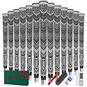 Gowolf Cross Corded Golf Grips for Men, Multi-compound Hybrid Golf Club Grips 13 Pack with Tape or Full Regripping Kit, Low Taper Design for Better Control & Non-slip Performance