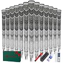 Gowolf Cross Corded Golf Grips for Men, Multi-compound Hybrid Golf Club Grips 13 Pack with Tape or Full Regripping Kit, Low Taper Design for Better Control &amp; Non-slip Performance