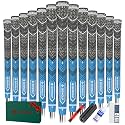 Gowolf Cross Corded Golf Grips for Men, Multi-compound Hybrid Golf Club Grips 13 Pack with Tape or Full Regripping Kit, Low Taper Design for Better Control & Non-slip Performance