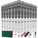 Gowolf Cross Corded Golf Grips for Men, Multi-compound Hybrid Golf Club Grips 13 Pack with Tape or Full Regripping Kit, Low Taper Design for Better Control & Non-slip Performance