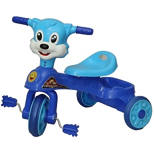 goyal39s chikoo baby tricycle ride-on with music amp lights blue