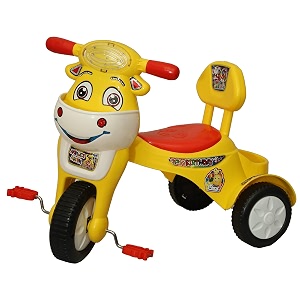 goyal39s happy birthday baby tricycle ride-on with music amp lights happy birthday yellow