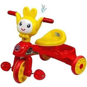 goyal39s kandy baby tricycle ride-on with music amp lights red