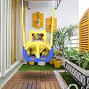 Goyal's Plastic Baby Musical Swing With 4 Stages Multiple Age Settings, 9 Months- 6 Years- (Blue), 40.6 Centimeters