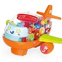 Goyal's Transparent Gear Plane With Wide Wings - 3D Concept Toy With 360° Rotation, Moving Simulation Technology, Sound & Lights for Kids (Big)