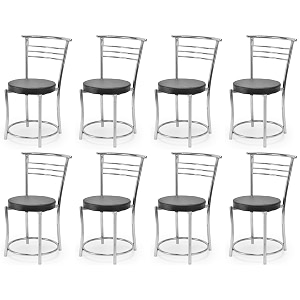 goyal steel amp furniture chairs for dining table steel chair dining chair with comfortable cushion 8 black standard