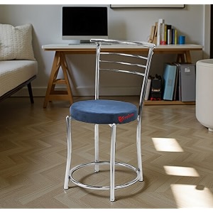 goyal steel amp furniture chairs for dining table steel chair dining chair with comfortable cushion 1 blue standard