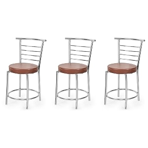 goyal steel amp furniture chairs for dining table steel chair dining chair with comfortable cushion 3 brown standard