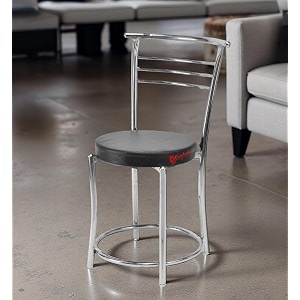 goyal steel amp furniture chairs for dining table steel chair dining chair with comfortable cushion 1 black standard