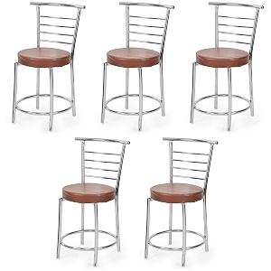 goyal steel amp furniture chairs for dining table steel chair dining chair with comfortable cushion 5 brown standard