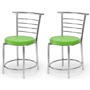 goyal steel amp furniture chairs for dining table steel chair dining chair with comfortable cushion 2 green standard