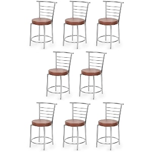 goyal steel amp furniture chairs for dining table steel chair dining chair with comfortable cushion 8 brown standard
