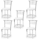 Goyal steel &amp; furniture Chairs for Dining Table, Steel Chair, Dining Chair with Comfortable Cushion (5, Grey, Standard)