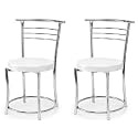 Goyal steel &amp; furniture Chairs for Dining Table, Steel Chair, Dining Chair with Comfortable Cushion, Pack of 2 (Grey)