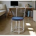 Goyal steel &amp; furniture Chairs for Dining Table, Steel Chair, Dining Chair with Comfortable Cushion (1, Blue, Standard)