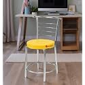 Goyal steel &amp; furniture Chairs for Dining Table, Steel Chair, Dining Chair with Comfortable Cushion (8, Yellow, Standard)
