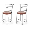 Goyal steel &amp; furniture Chairs for Dining Table, Steel Chair, Dining Chair with Comfortable Cushion (2, Brown, Standard)
